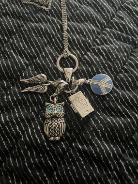 Hot Diamonds Sterling Silver Charm Necklace with 4 Charms